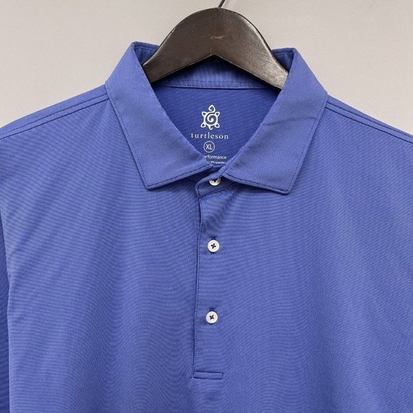 Turtleson Mens Golf Polo Shirt Tour Performance President's Cup Periwinkle Sz XL - Picture 2 of 9